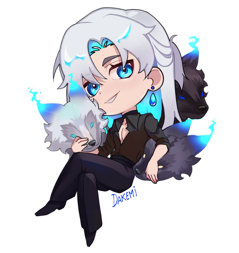 Chibi + pet Hadès From Cursed Mythology